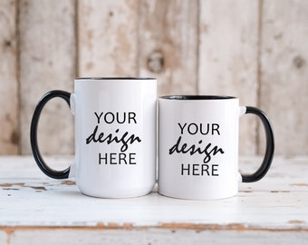 15 oz Black Mug MockUp 11 oz Coffee Cup Mock up Mug Size Mock Up Wedding Styled Stock Black Handle Coffee Cup Mockup JPG Digital Download