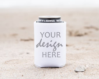 Can Cooler Mockup Can Hugger Mockup Can Chiller Mockup Beach Styled Stock Photo Wedding Photo SVG Mock Up JPG Digital Download
