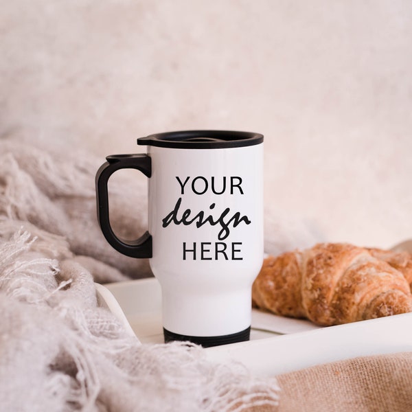 Witte reismok Mockup Koffiekopje Mock Up Stock Fotografie Mockup Koffiekopje Mock-up Sublimatie Cricut Mock Up Digitale download Jpg