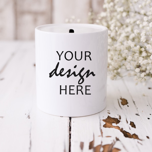 Spardose Spardose Spardose Mock-up Styled Stock Fotografie, Sublimation Spardose Mockup Geschenk Mock Up, JPG digitaler Download