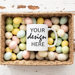 Easter Mug Mockup Easter Coffee Cup Mock up Mug Stock Photography Mug Photo Graphic Design Mock Up SVG Mockup JPG Digital Download