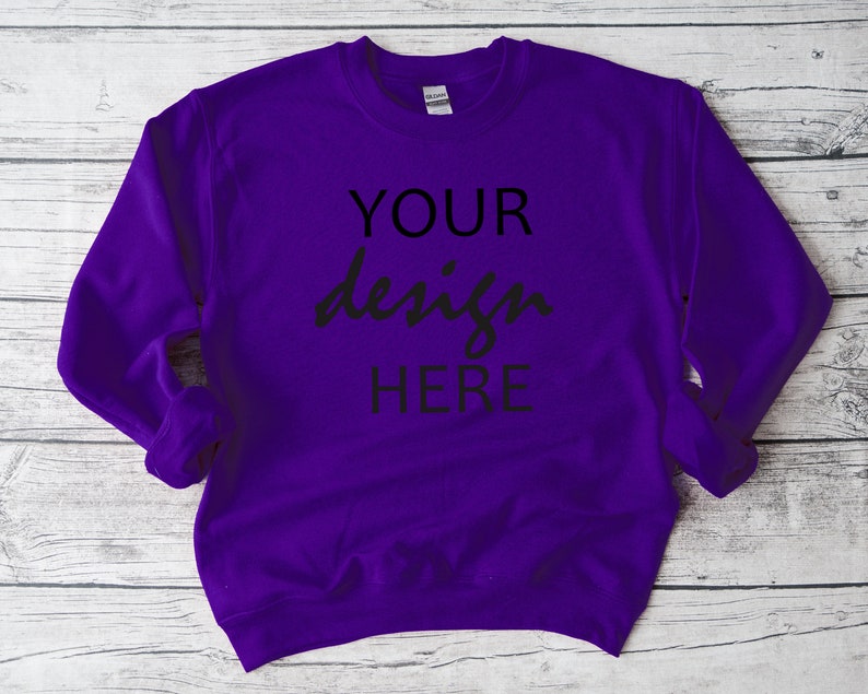 Purple Sweater Mockup Gildan 18000 Mockup Gildan Halloween Sweatshirt Mockup Fall Mockup Stock Photography SVG Mockup JPG Digital Download image 1