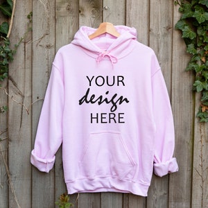 Soft Pink Hoodie Mockup Gildan 18500 Mockup Gildan Hoodie Mockup Model Mockup Stock Photography SVG Mockup JPG Digital Download