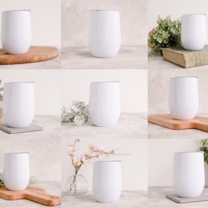 12 x White Wine Tumbler MockUp Wine Mock up Wedding Mock Up Photograph Styled Stock Photo Stemless Wine Glass Mockup JPG Digital Download