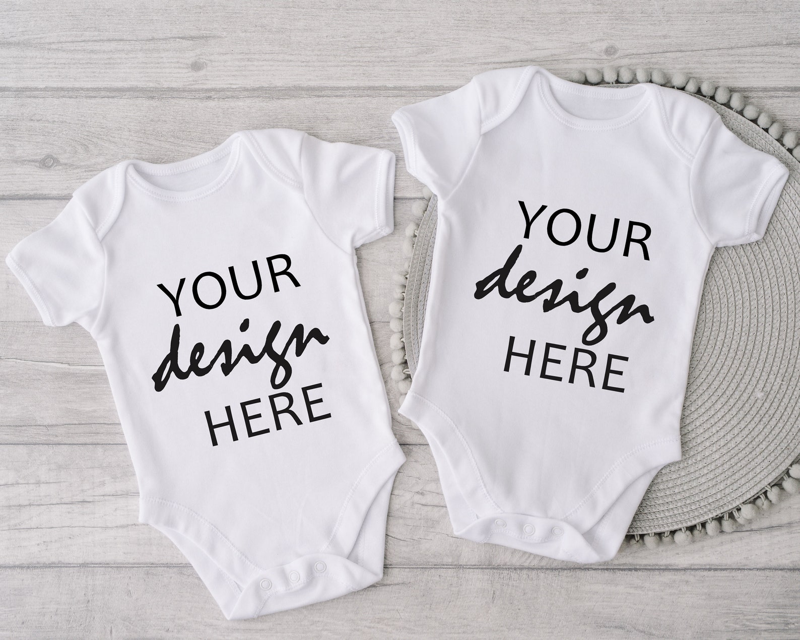 14 Baby Bodysuit Mockups Twin Mockups Onesie Mock up Babygrow Etsy