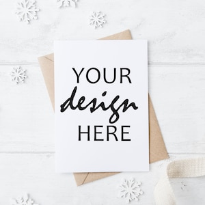 クリスマス カード モックアップ 5x7 カード モックアップ SVG モックアップ 素朴なお祭り 休日 クリスマス 結婚式、ライフスタイル写真、Jpeg 即時ダウンロード