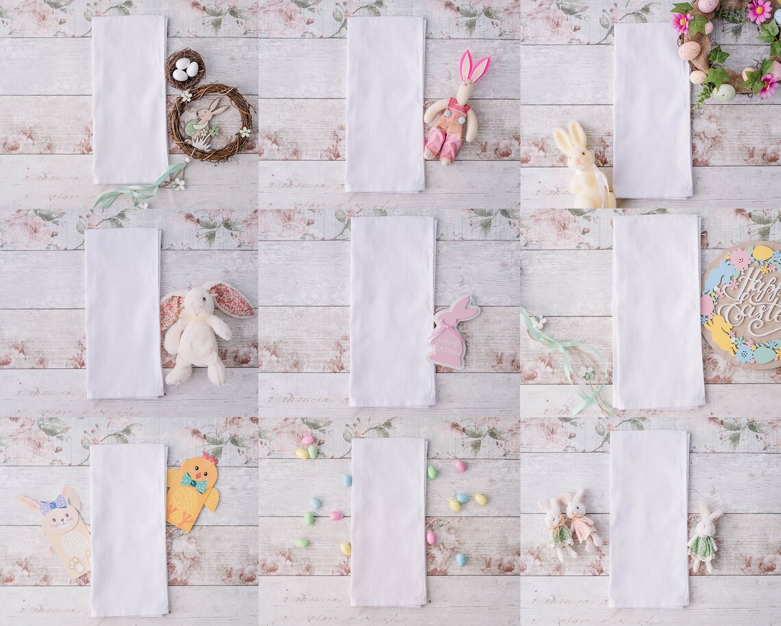 Download 11 x Easter Tea Towel Mock ups White Tea towel Mockup Styled | Etsy