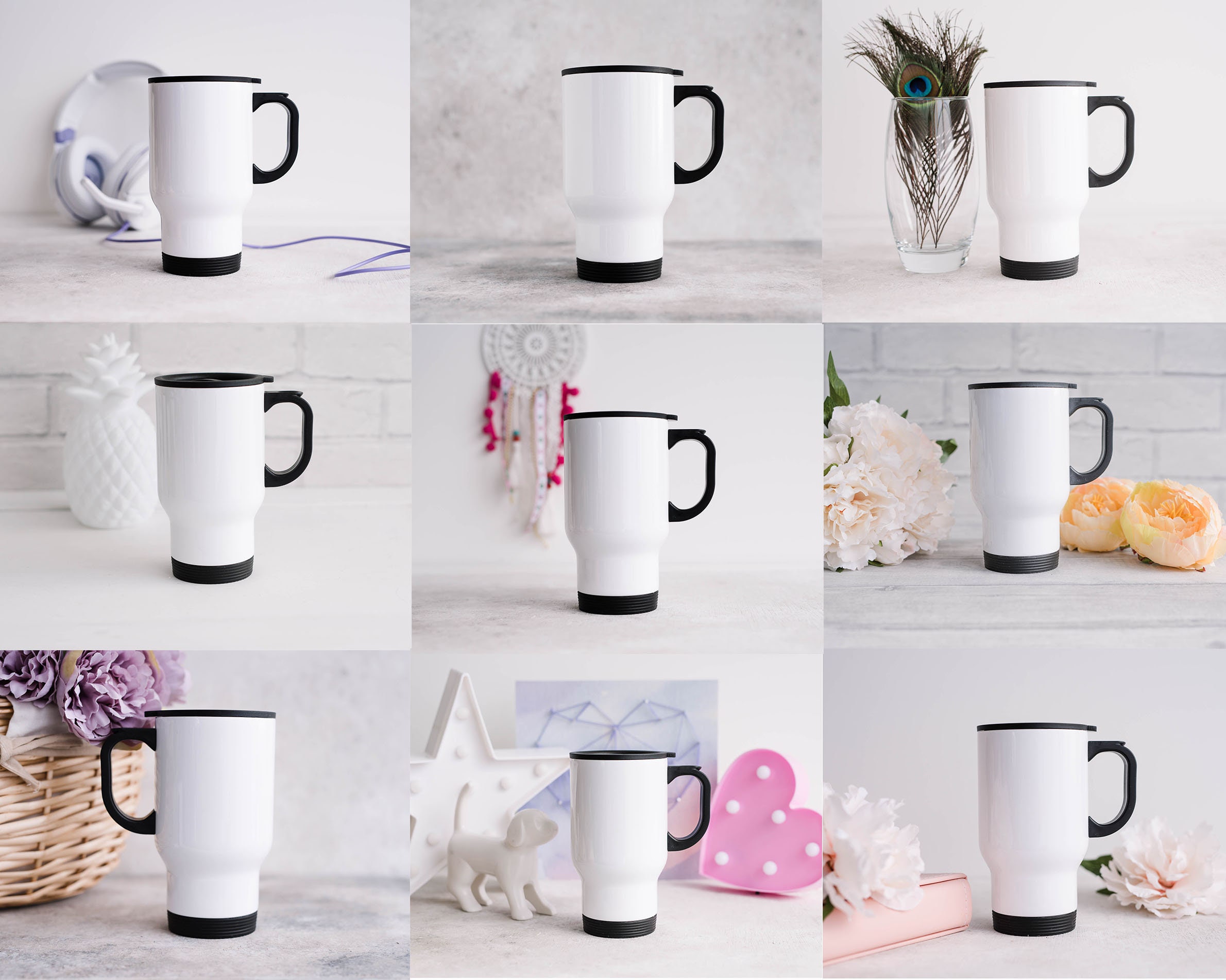 20 X White Travel Mug Mockup Coffee Cup Mock up Stock Etsy UK