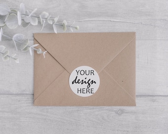 Round Sticker mockup envelope sticker, Wedding sticker mock-up sticker label lifestyle photo, Jpeg Instant Download