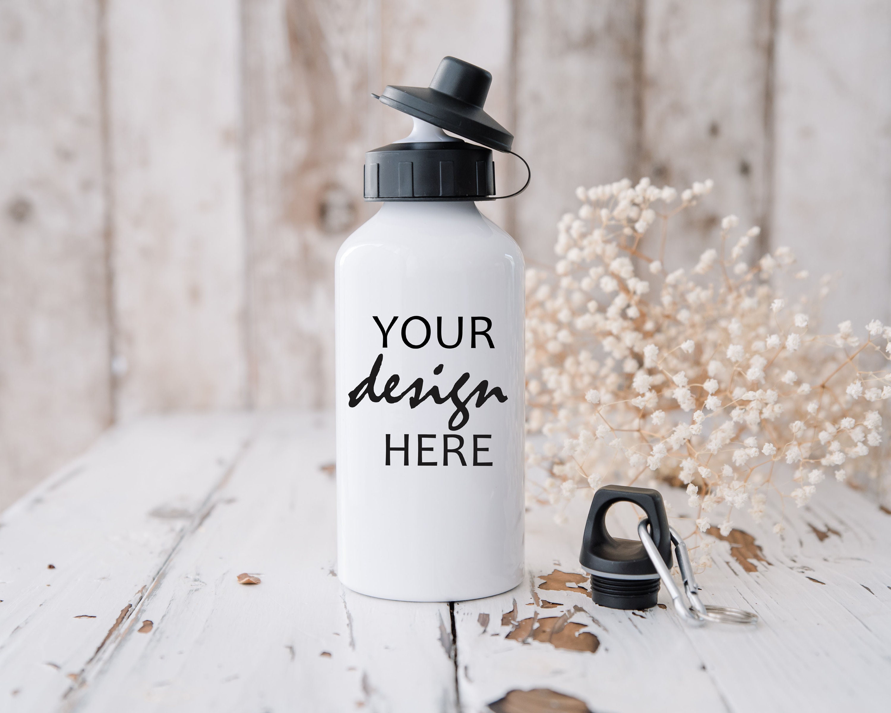2 X 500ml Water Bottle Mockup Sports Cap Drink Bottle Mock up Etsy