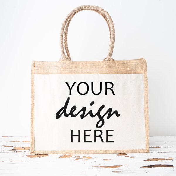 Cotton Pocket Jute Bag Mockup Shopping Bag Mockups Shopping Tote Mock Up Gift Shopper Mock-up Burlap tote Mock Up Gift Digital Download Jpg