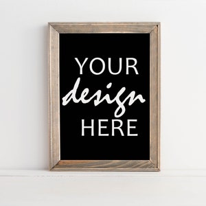 Chalkboard Mockup Rustic Wooden Frame Mockups Styled Stock Photography, Wood Farmhouse Sign Frame Photo Mock Up, JPG Digital Download