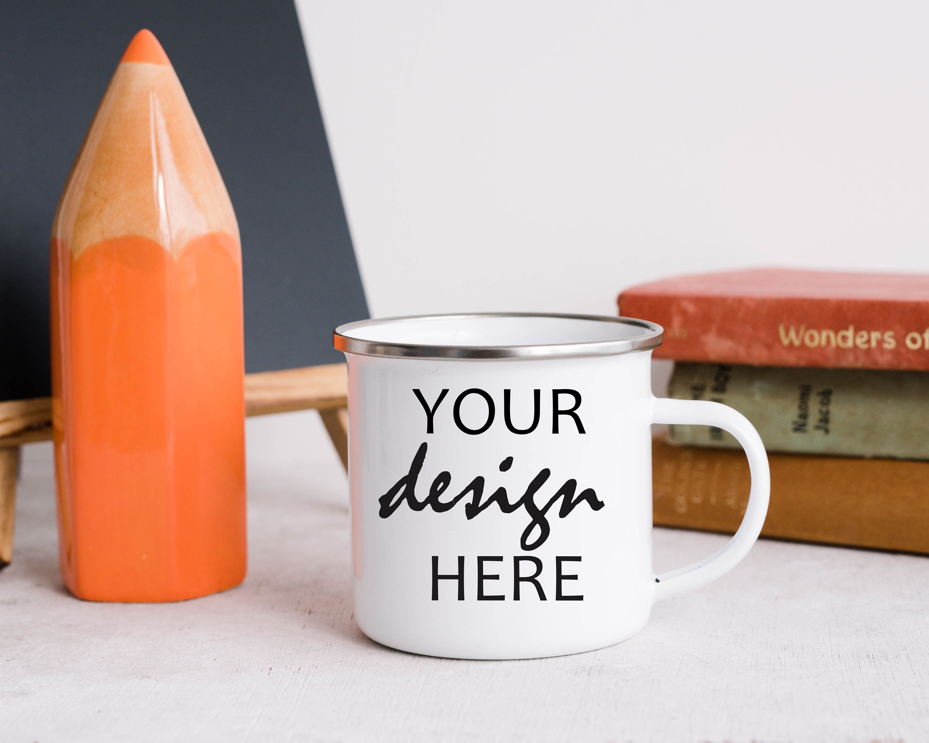 Download Teacher Gift Enamel Camping Cup Mockup Coffee Mock up Mug | Etsy