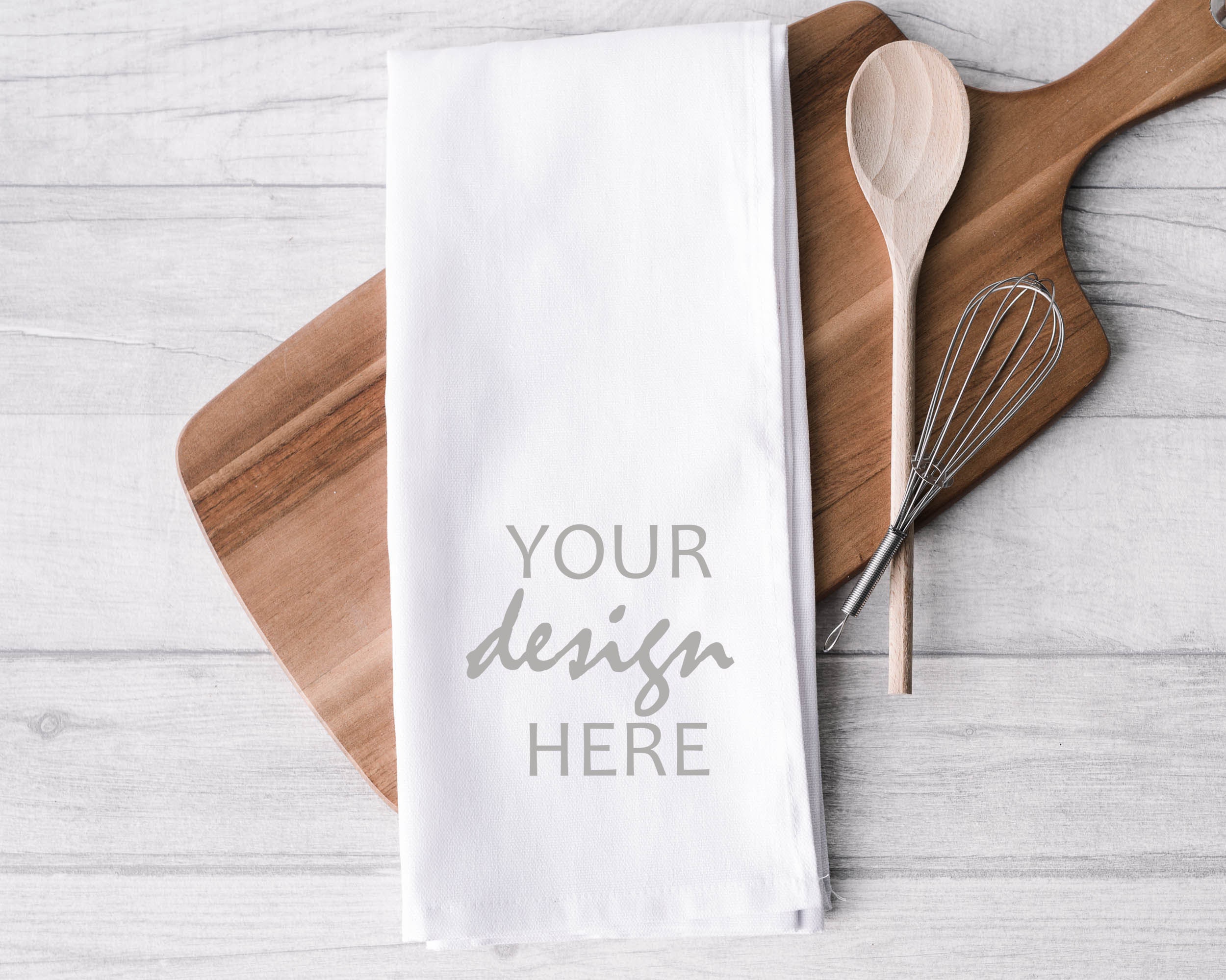 4 x Tea Towel Mock ups White Tea towel Mockup Styled Stock Etsy