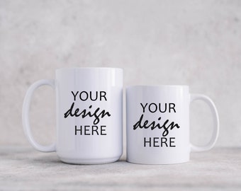 15 oz Mug MockUp 11 oz Coffee Cup Mock up Mug Size Mock Up Photograph Styled Stock Photo Couple Coffee Cup Mockup JPG Digital Download
