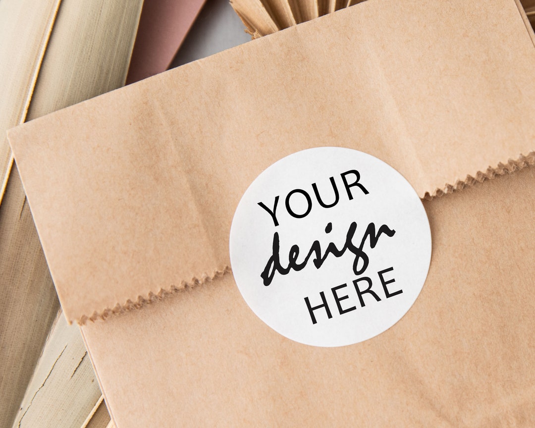 Round Sticker Mockup Envelope Sticker Party Bag Sticker Wedding Sticker