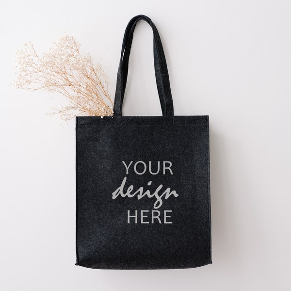 Felt Tote Bag Mockup Shopping Bag Mockups Bagbase Charcoal Shopper Tote Mock Up Gift Mockup SVG Mock up Sublimation Bag Digital Download Jpg