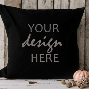 Automne Oreiller Mockup Black Cushion Mockups Stock photo Mock Up Gift Mockup Cricut Mock-up SVG Mock up Automne Mock Up Digital Télécharger Jpg
