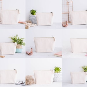 32 x Cosmetic Bag Mockup Wash Bag Mock-up Wedding Styled Stock Photo Make up Bag mockup Canvas Bag mockup Purse mockup JPG Digital Download