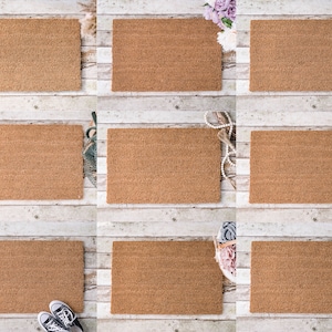 14 Doormat Mockup Styled Stock Photography Mock-ups Simple Door Mat Mockup Farmhouse Coir Doormat Mockup, JPG Digital Download