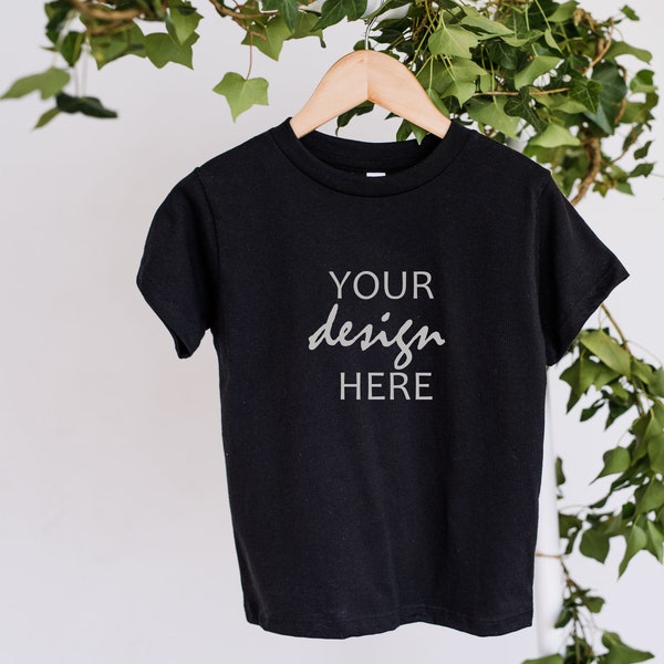 Bella Canvas 3001 Toddler Mockup Kids T-Shirt Mockup Black Tshirt Mock Up Toddler Mockup Kids Tee Mock Up Download Jpg