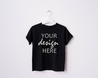 Kids Shirt Mockup Black T-shirt Mock Up Toddler Mockup Mock-up Digital Download Jpg Kids Tee Mock Up