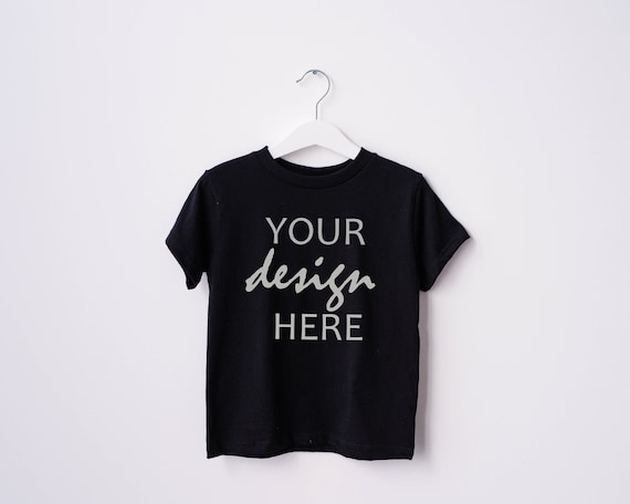 Kids Shirt Mockup Black T-shirt Mock up Toddler Mockup Mock-up
