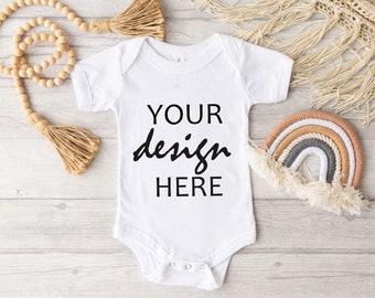 Baby Bodysuit Mockup Boho Onesie Mock ups babygrow mockup romper mock up Mockup Bella Canvas 100b Flat Lay SVG MockUp JPG