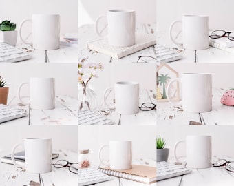 16 Mug MockUps Coffee Cup Mock up Bundle modern Mock Up Photograph Styled Stock Photo Template Couple Coffee Cup Mockup JPG Digital Download