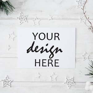 クリスマス カード モックアップ 5x7 カード モックアップ SVG モックアップ 素朴なお祭り 休日 クリスマス 結婚式、ライフスタイル写真、Jpeg 即時ダウンロード