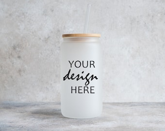 2 x Frosted Libbey Glass Mockup Beer Can Glass Mockup Iced Coffee Cup Styled Stock Photo Wedding Photo SVG Mock Up JPG Digital Download