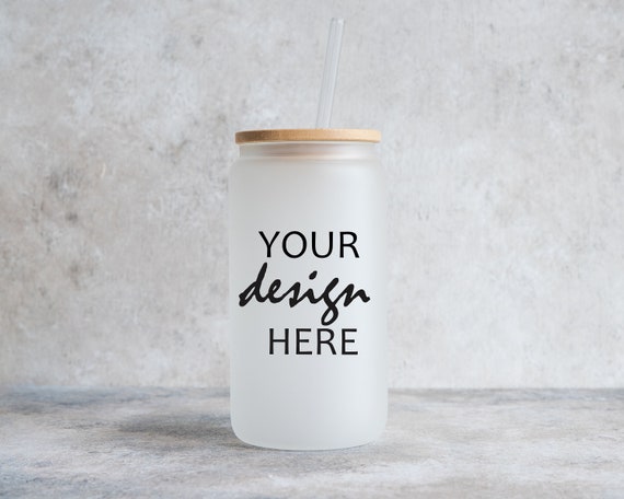 Iced Coffee - Can Shaped Glass Cups Collection - Pretty Little Mockup