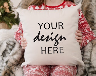 Pillow Mockup Christmas Cushion Mockups Holiday Mock Up Gift Mockup Cricut Mock-up SVG Mock up Sublimation Cushion Digital Download Jpg