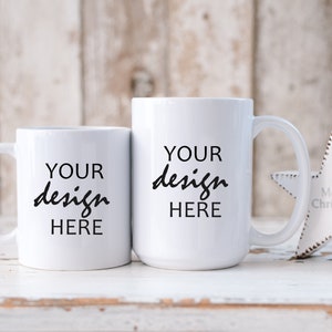 15 oz Mug MockUp 11 oz Coffee Cup Mock up Mug Size Mock Up Christmas Styled Stock Photo Couple Coffee Cup Mockup JPG Digital Download