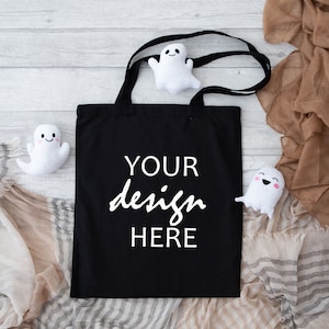 Black Tote Mockup Einkaufstasche Mockups Tote Mock Up Geschenk Herbst Halloween Mock-up SVG Mock up Sublimation Tasche Mock Up Digital Download Jpg
