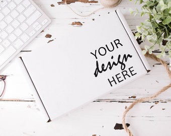 5 x White Postage Box Mockup Mailing mock-up Postal box mockup Package box Mockup Flat Lay Mock up Cricut SVG Mockup Jpeg Instant Download