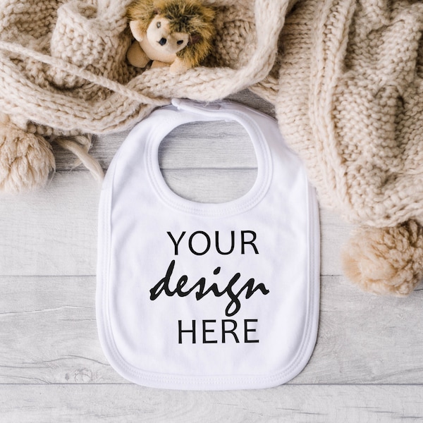 Baby Bib Mockup Bib Mock up baby mock-up gender neutral mock up Baby Mockup Stock Photography Flat Lay Cricut SVG MockUp Sublimation JPG