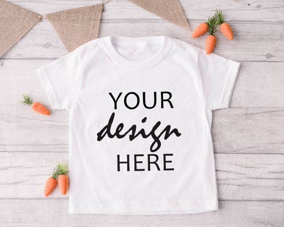 Easter Kids T-Shirt Mockup White Tshirt Mock Up Toddler Mockup - Etsy