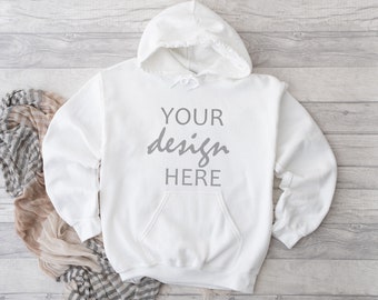 Gildan Hoodie Mockup Gildan 18500 Mockup Gildan White Hoodie Mockup Model Mockup Stock Photography SVG Mockup JPG Digital Download