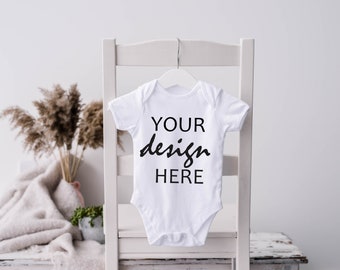 Baby Bodysuit Mockup White Onesie Mock up babygrow mockup romper mock up Baby Mockup Stock Photography Flat Lay SVG MockUp Sublimation JPG
