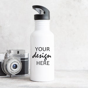 600ml Water Bottle Mockup Sports Drink Bottle Mock up School Cup Stock Photo Kids Refillable Water Bottle JPG Digital Download