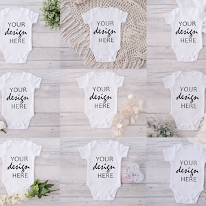 25 Baby Bodysuit Mockups Onesie Mock up babygrow mockup romper mock up Baby Mockup Stock Photography Flat Lay SVG MockUp Sublimation JPG