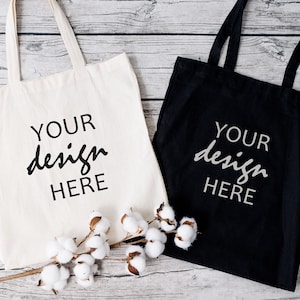 3 Tote Mockups Shopping Bag Mockup Shopping Tote Mock Up Gift Mockup Black tote Mock-up SVG Mock up Sublimation Bag Mock Up Digital Jpg image 3