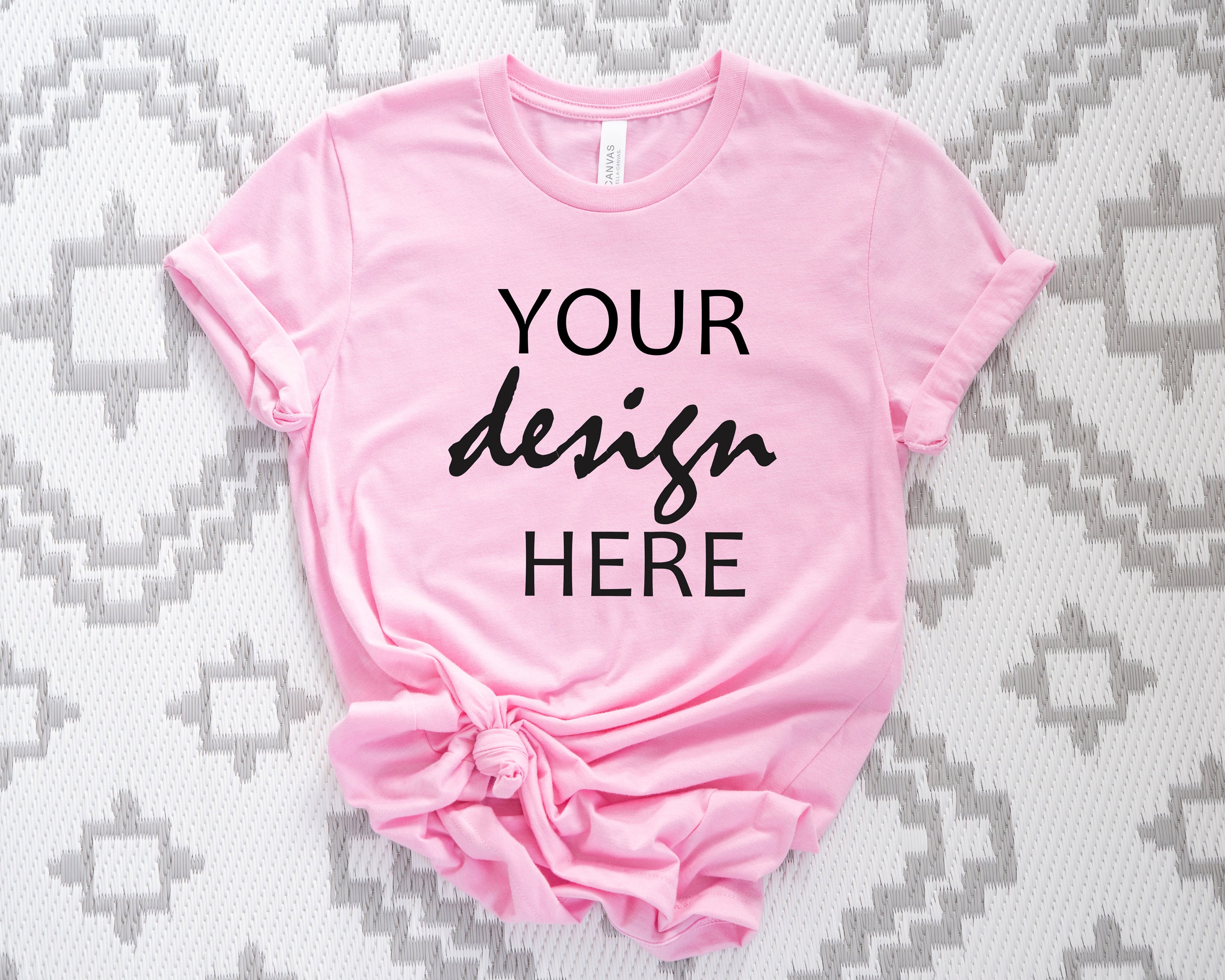 Bella Canvas 3001 Mockup Bubblegum Pink Tshirt Mockup T-shirt | Etsy