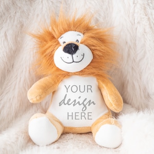 Newborn Lion Mumbles Mockup Printme Teddy Plush mockup Baby&#39;s First Easter soft toy mock-up personalised toy mockup JPG Digital Download