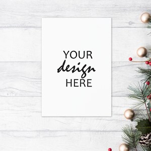 2 x Cartão de Natal mockup 5x7 cartão mock-up svg mockup rústico festivo feriado Natal casamento, estilo de vida foto, Jpeg Download instantâneo