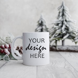 Coffee Cup Mock up Mug Mockup Christmas Gonk Mockup Styled Stock Photo Winter Mug Holiday Glass Graphic Design Mock Up JPG Digital Download