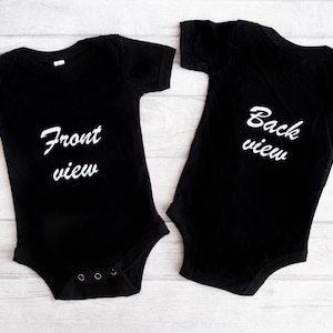 Black Baby Bodysuit Mockup Front and back mockup Onesie Mock ups babygrow mockup romper mock up Mockup Stock Photo Flat Lay SVG MockUp JPG