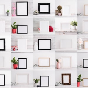 50 Frame MockUps Frame Mock up Bundle modern Mock Up Photograph Styled Stock Photo Template Frame Art print Mockup JPG Digital Download image 2