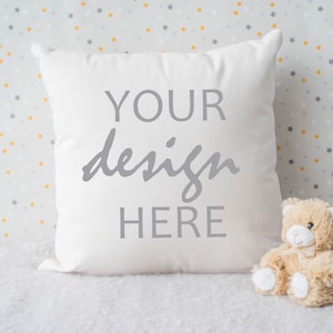 2 x Pillow Mockup Cushion Mockups Stock photo Kids Room Child Mock Up Gift Mock-up SVG Mock up Sublimation Cushion Digital Download Jpg